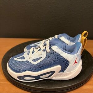 Jordan Tatum Baby Stone Blue University Red Low Top Slip On Sneakers Size 5 C